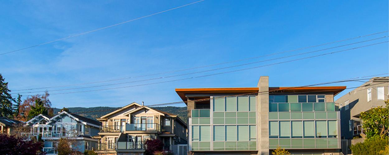Exterior of residential properties